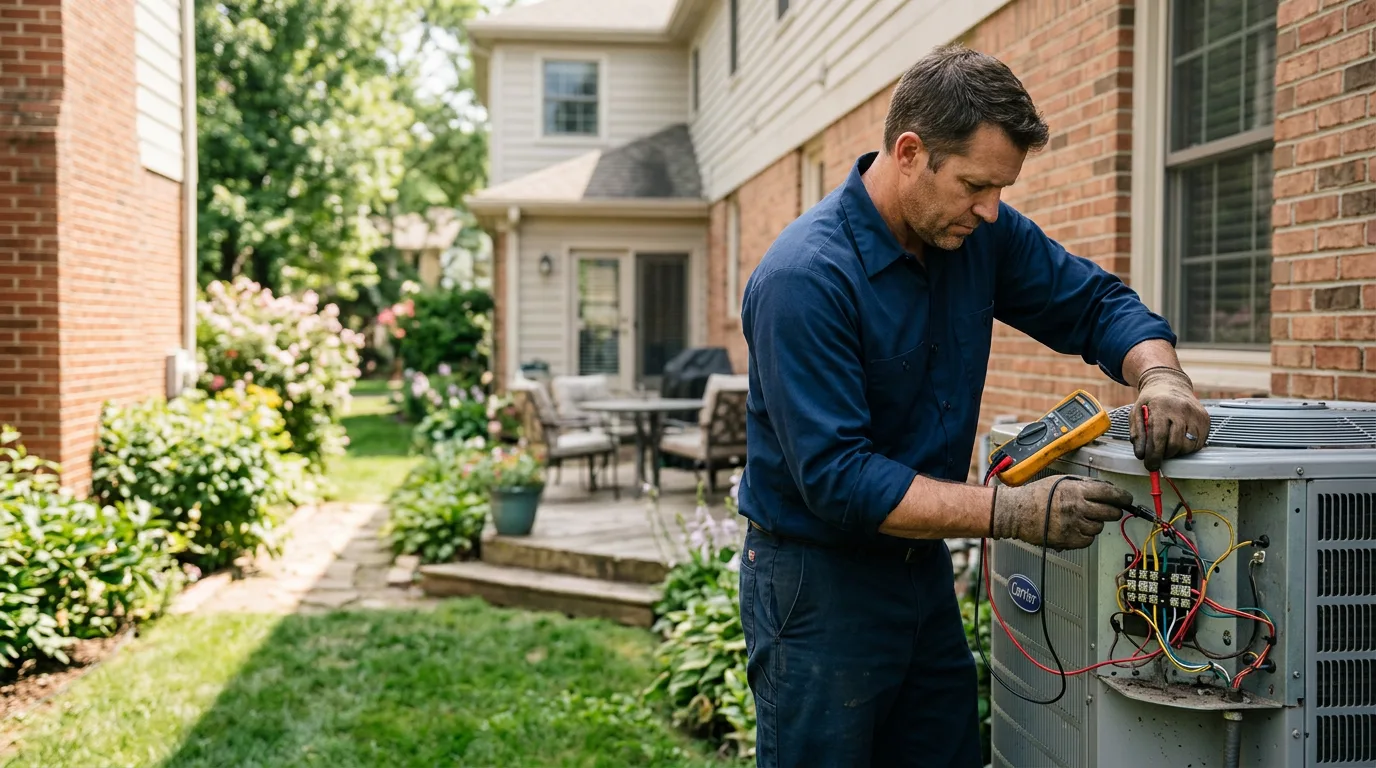 HVAC technician working near Zarephath, NJ